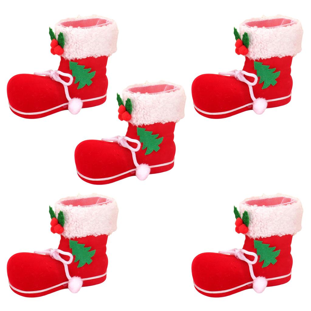 Christmas Candy Boots Bag Hanging Christmas Stockings Merry Christmas Socks Tree Hanging Fireplace Ornaments Decor