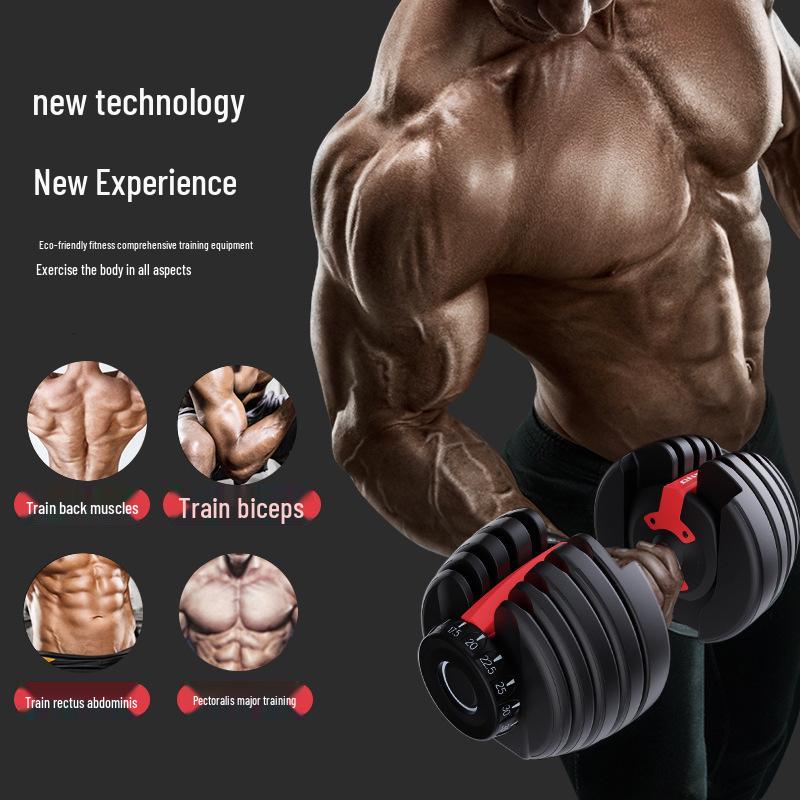Spot 24kg 15-Speed Adjustable Dumbbell for Men's Fitness, Smart Design, Export Quality.