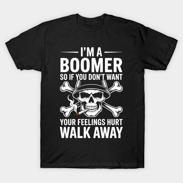 

Men Black Print T-shirt I M A Boomer So If You Don T Want Your Feelings Hurt Walk No-Cut Transfer Paper Print Cotton Tshirt XL чорний