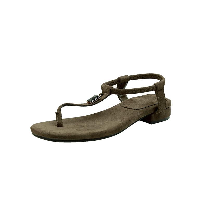 Retro Zehentrenner Flache Sandalen Ein Neuer Stil von Damenschuhen
