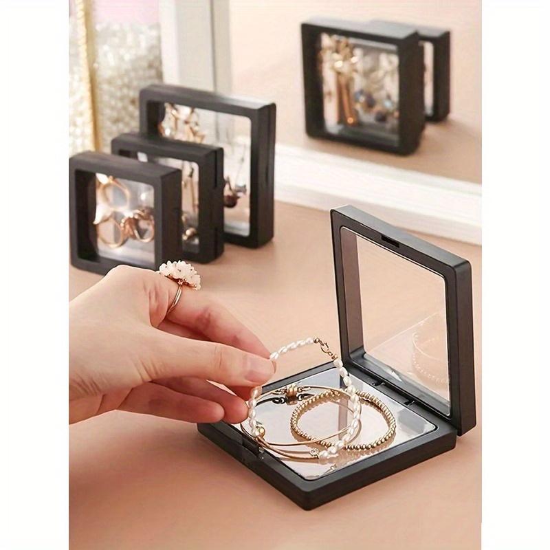 Transparent Film Box Earring Jewelry Storage Box Portable Oxidation Resistant Pe Film Ear Clip Necklace Gift BoxDust-Proof and Oxidation