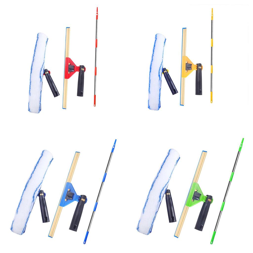 3Pcs Glass Cleaning Scraper Set Window Cleaner Tool Self Assembly Rotate Glass Cleaner Tool for Car Patio Bathroom Shower Window