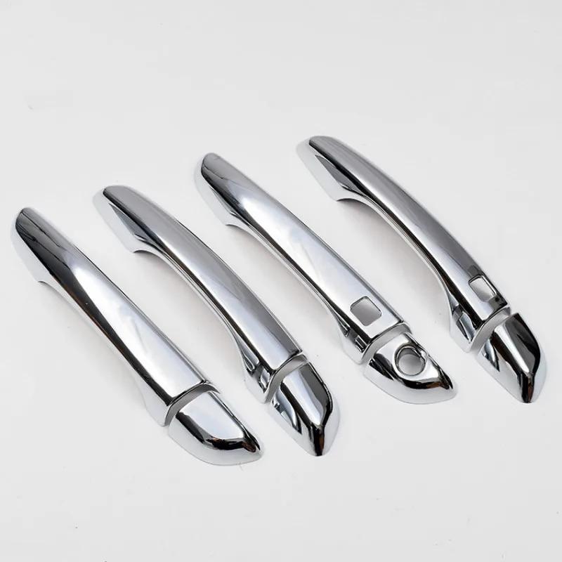For Hyundai Elantra 2017 2018   LHD ABS Carbon Fiber Black Car Door Handle Cover Trims Sticker Car Styling Accessories