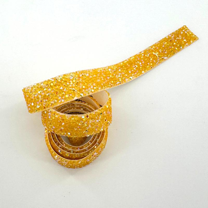 Eco-Friendly Colorful Resin Rhinestone Strips - Self-Adhesive Hotfix for DIY Crafts & Clothing Accessories