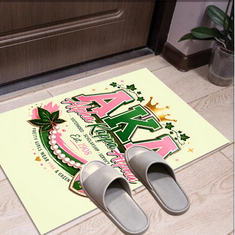 Alpha Kappa Alpha Pattern Rug, Indoor/Outdoor Mat, for Picnic, Gameroom, Bedroom, Office, Living Room, Home Decor Carpet, Birthday Gift