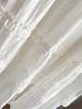 Women's High-Waist White Lace Ruffled Midi A-Line Skirt