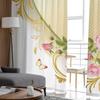 Liebe rosa Rose Schmetterling Tüll Fenster Vorhang für Wohnzimmer moderne durchsichtige Vorhang für Schlafzimmer Küche Vorhänge individuell