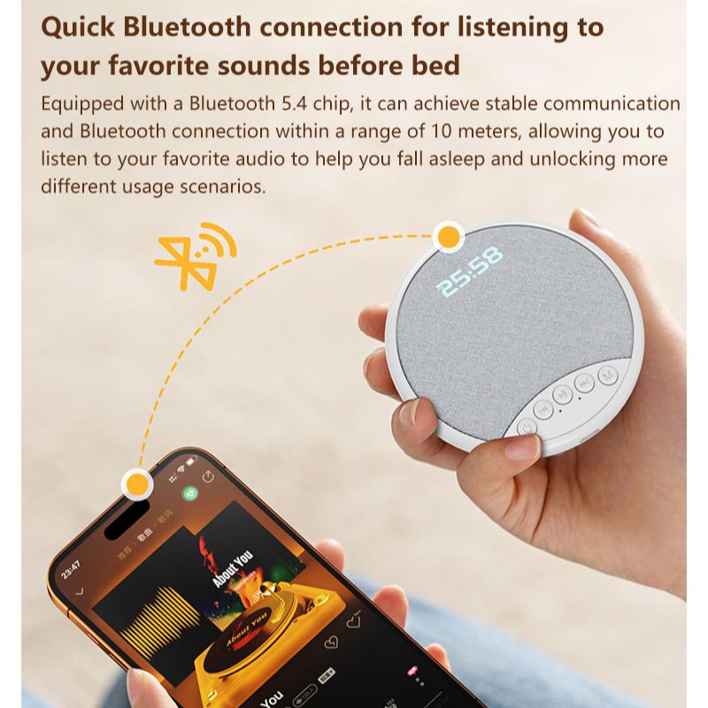 New Pillow Speaker With HIFI Sound Quality Sleep White Noise Digital Display Alarm Timer Multi- Bluetooth Speaker