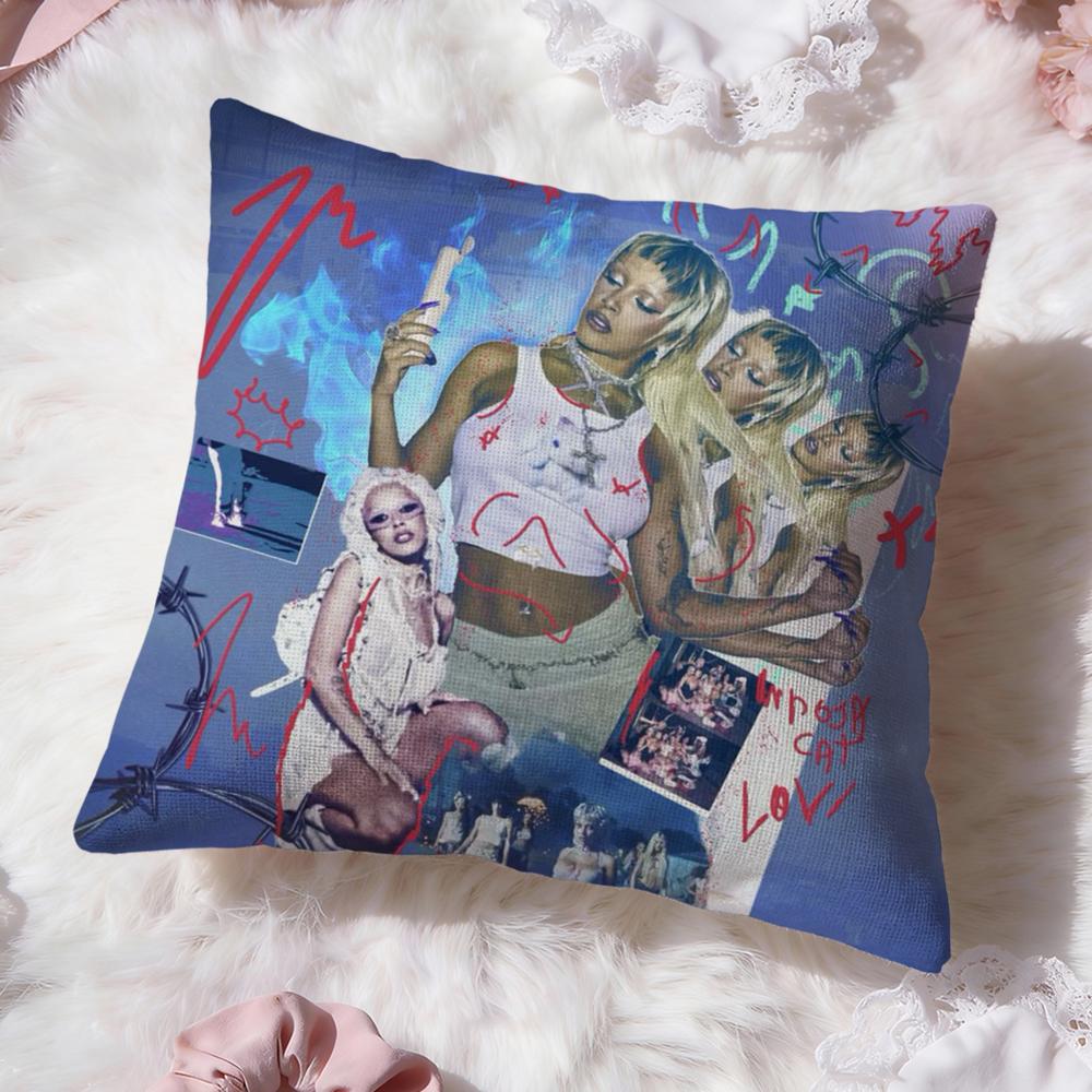 

Singer D-Doja CatS Cushion Cover Premium Comfort Reversible Pillow Cove -Two in One Design for Any Room & Car Interior 30cmx30cm