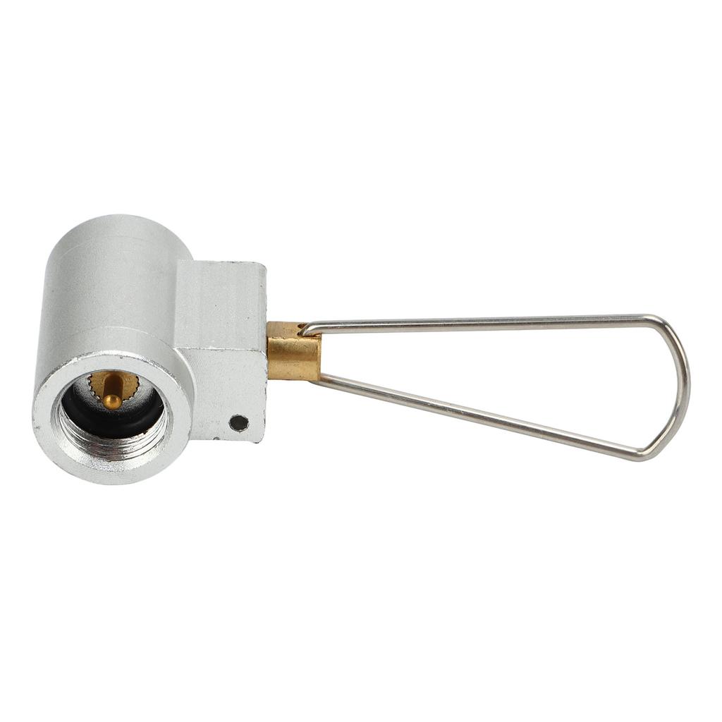 Outdoor Gas Tank Refill Valve Aluminum Alloy Frosted Gas Tank Mutual Filling Joint for Camping Hiking