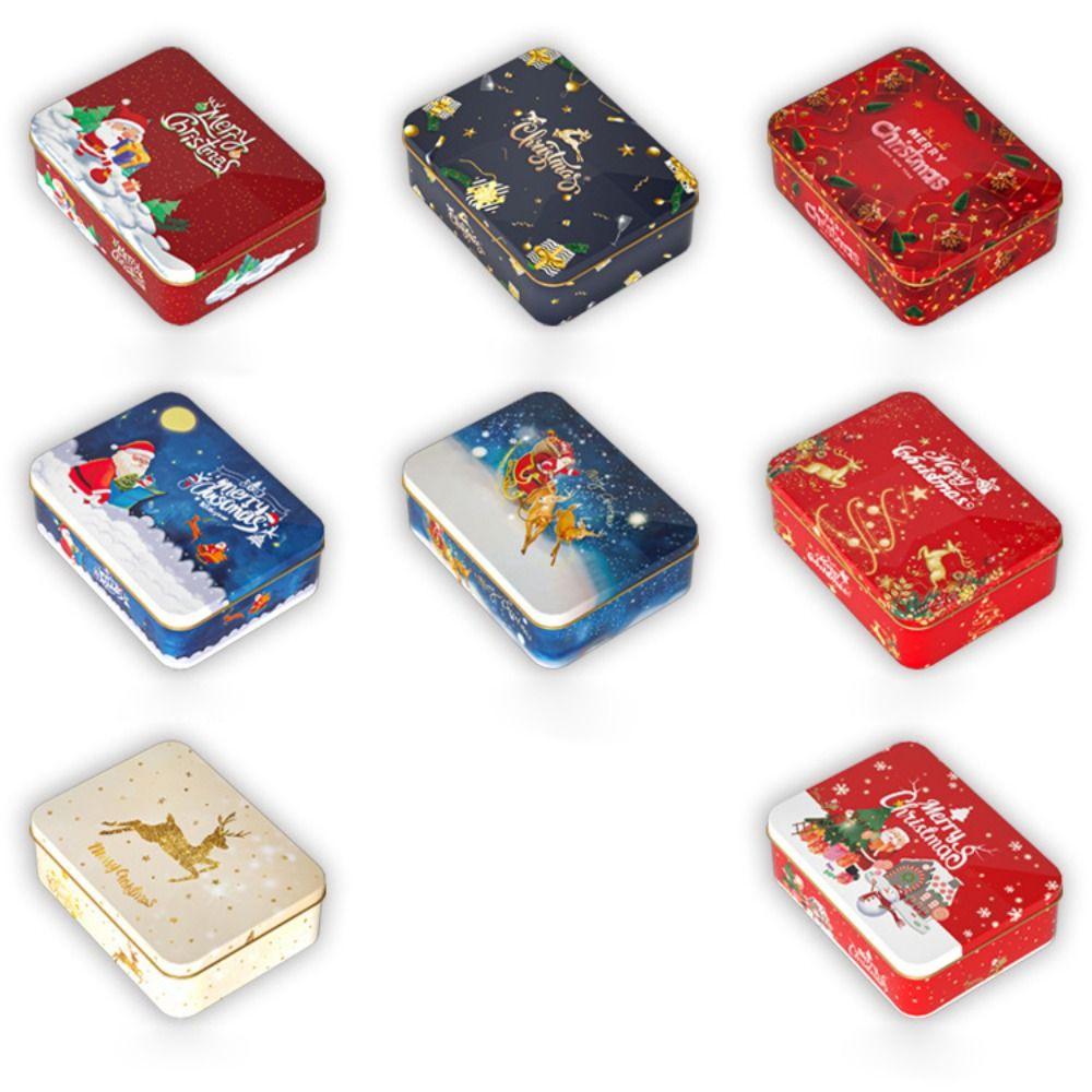 

Рождественская коробка в стиле Multii, 24 шт., квадратная коробка для конфет, новая банка для печенья, домашняя банка