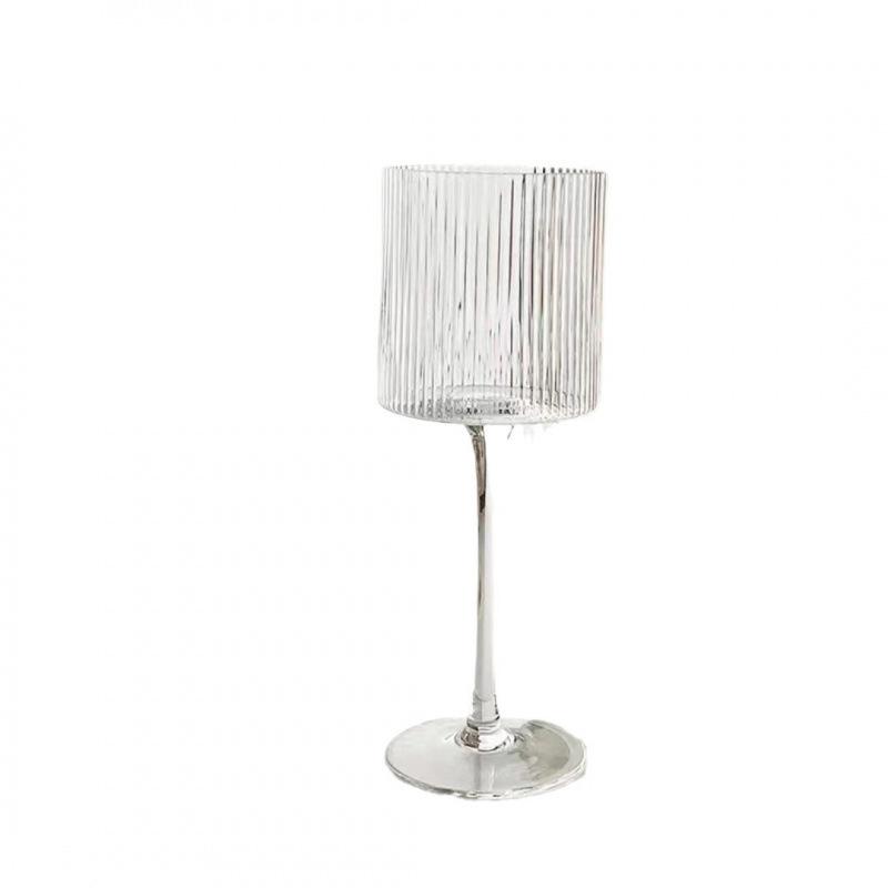 Striped High-Foot Champagne Flute Sparkling Wine Glass - Wine, Red Wine, Cocktail Glass