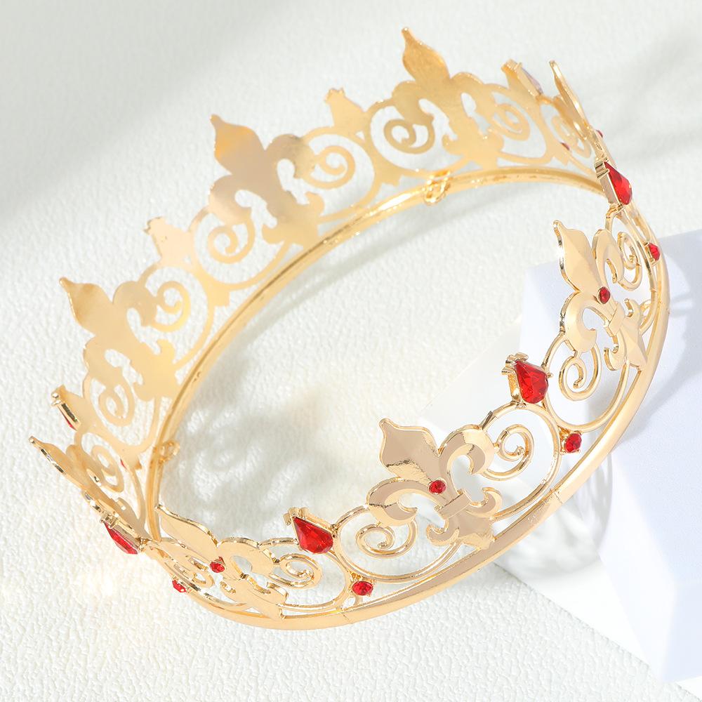 European and American Fashion Alloy Crystal Crown Men, Birthday Party Ball Men's Crown, Headgear Crown Accessories 2026