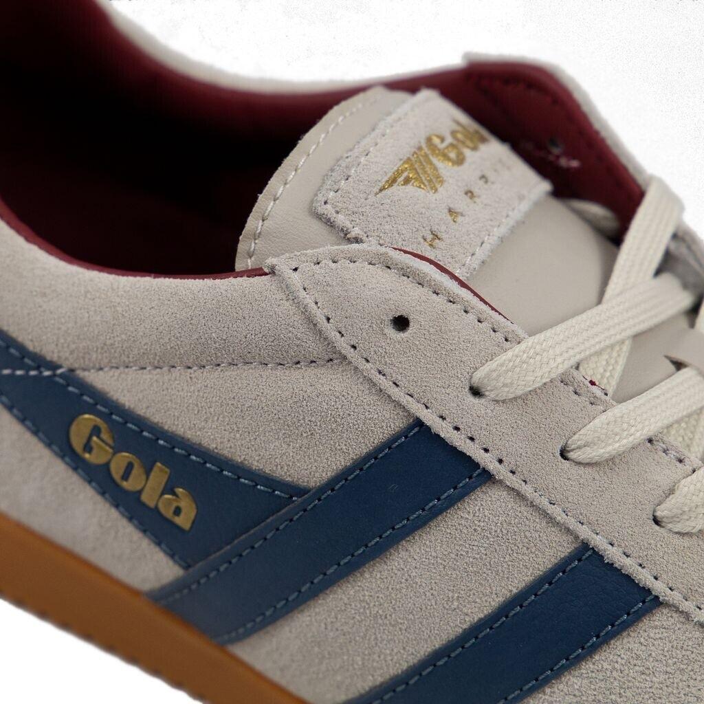 Gola Harrier Suede Sneakers (CMA192) Off White/blue/red