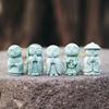 Statue Miniature Durable Exquise Mignonne Petite Figurine de Moines Ornement de Jardin Zen Fait Main Décor d'Aquarium