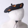Pumpkin Print Pet Beret Hat Cute Cat Headwear Adorable Pet Costume Accessories  Parties