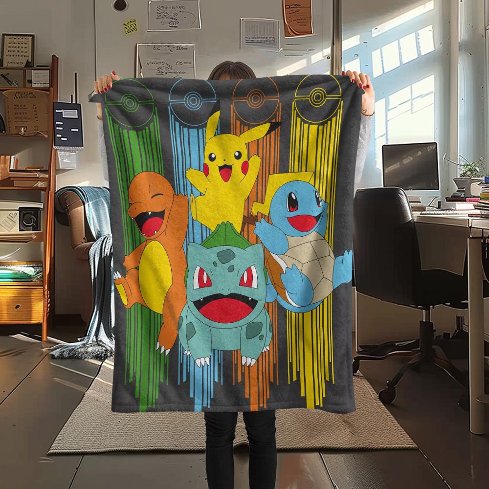 Pokémon2 Flannel Blanket, High quality Comfortable for All Seasons, Home Decor, Warmth and Comfort