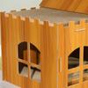 Cat Scratch Houses Detachable Wooden Cat House Bottom Anti Slip Durable And Comfortable Easy To Install Outdoor Pet Villa