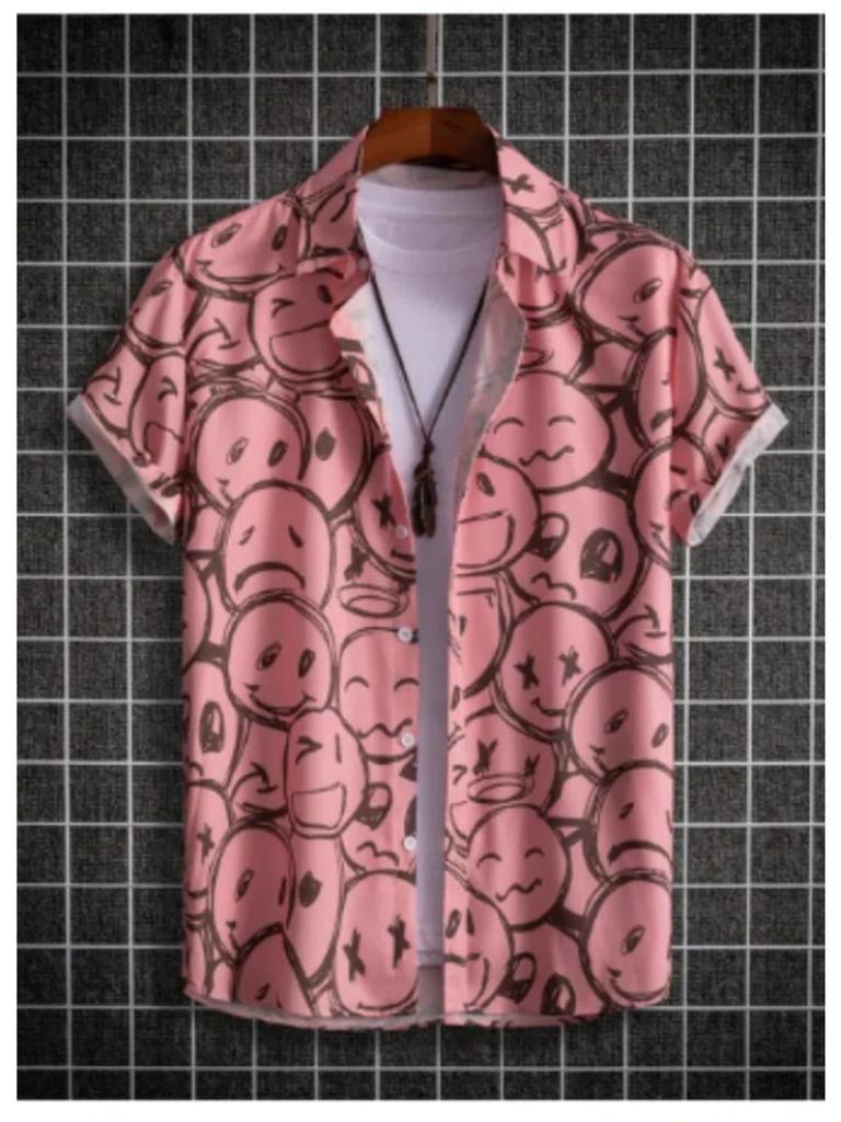Hawaiian 3D Print Coconut Tree Top Men's Summer Beach Casual Clothing Street Outdoor Men's Shirt Loose Men's Clothing