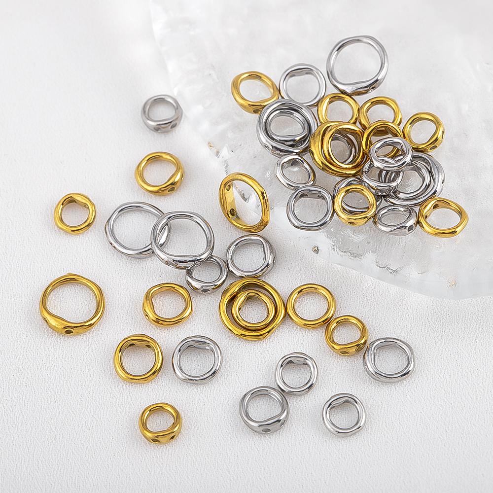 10pcs 20pcs PVD Stainless Steel Clasps Beading Supplies 5 6 8 Mm Necklace End Connectors Hooks Jewelry Bracelet Making No Fade