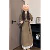 Winter 2025 Best-Selling Korean Style Elegant Retro Slimming Wool Knit Dress