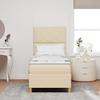 Boxspring bed with headboard Cream 80 x 200 cm Fabric