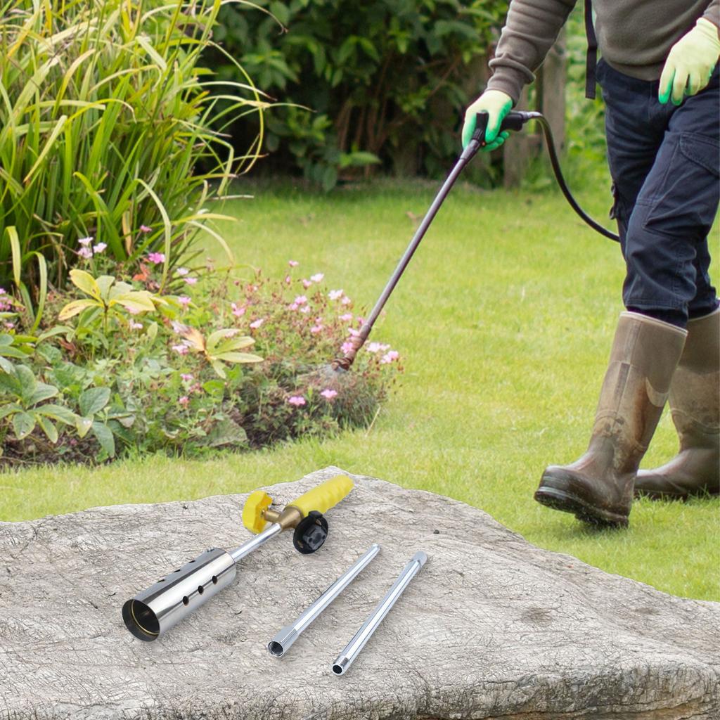 Grass Burner Grass Killer Kit Shrub Butane Gas Torch Fire Garden Tool Outdoor Weeding Burning Pig Hair Large-Caliber Spray-gun