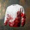 Men's Halloween Printed Neck Long Sleeve Sweatshirt for Casual Daily Wear