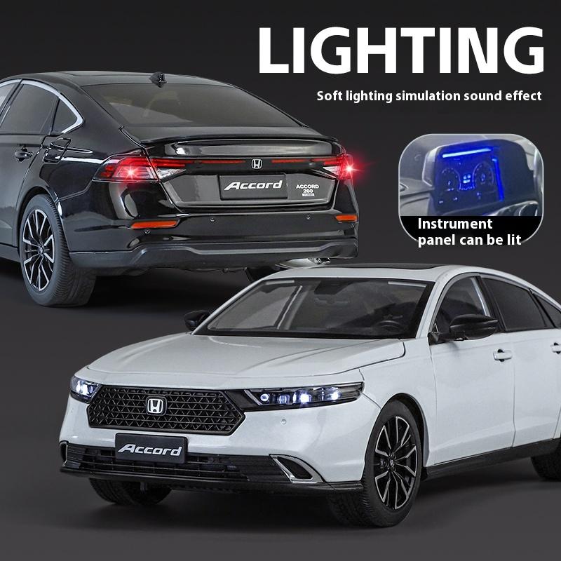 1/18 Scale HONDA ACCORD Eleventh Large Alloy Metal Diecasts Model Car Sound and Light Children's Toy Collectible Birthday Gift for Boy