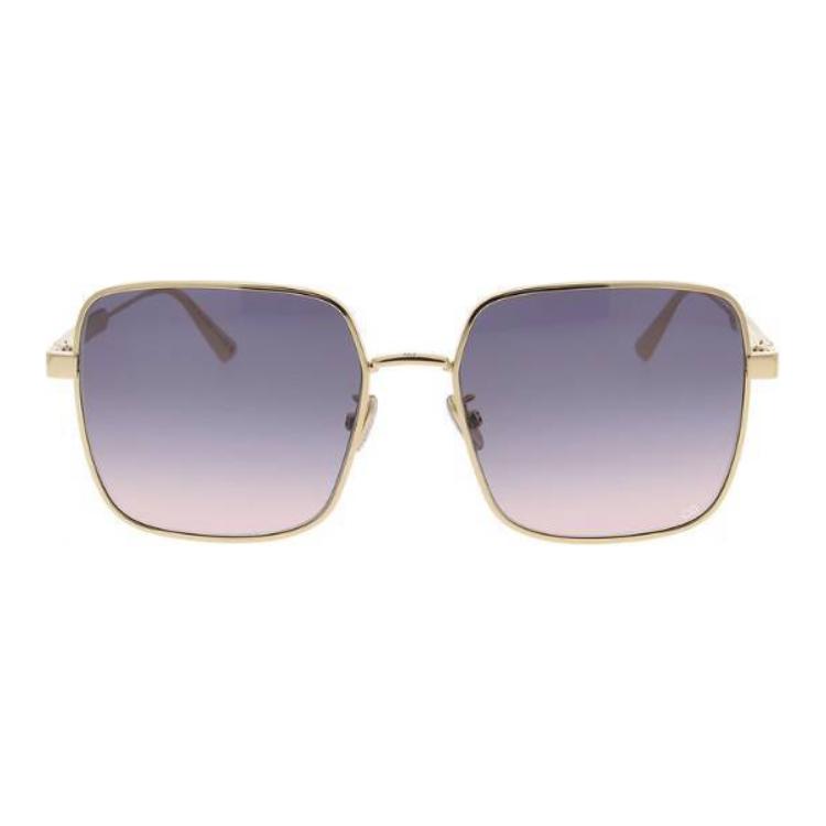 Dior Full Frame Design Metal Square Sunglasses Women sunglasses Gold DIORCANNAGE-S1U-B0G2