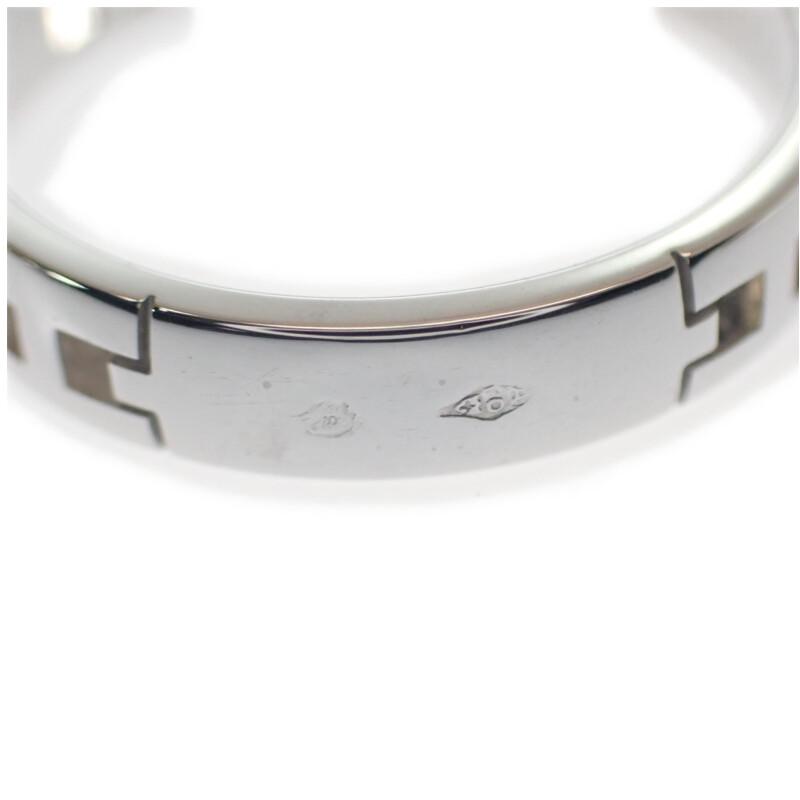 HERMES  #10(JP Size)  ring K18 white gold/diamond Women