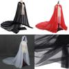 Ghost Cosplay Bride Adult Hooded Cape Cloak Gauze Material Women White Red Black