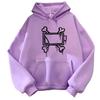 Unisex Hooded Sweatshirt With Animal Bone Print Loose Fit Long Sleeve Fall Winter Casual Top
