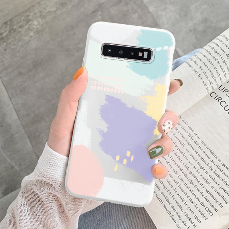 Case For Samsung Galaxy S10 Plus S 10 S10E Cover Cloud Graffiti Illustration Kanagawa Label Silicone Fundas For Samsung S10 S10e
