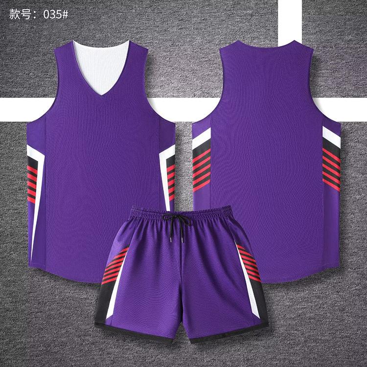 American Double-Sided Basketball Jersey Suit, Game Adult Ball Clothes, Children Wear Jerseys On Both Sides, Sports Jerseys, Men'S Jerseys