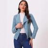 2025 Women's Slim-Fit Faux Suede Turn-Down Collar Long Sleeve Jacket