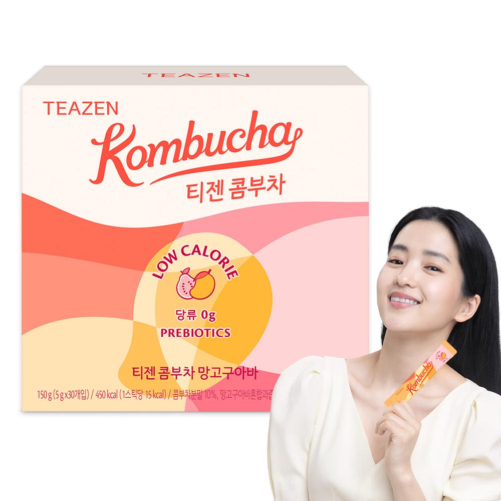 Teazen Kombucha Mango Guava 30 Sticks, Korea Kombucha