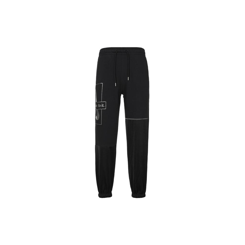 Nike Logo Letter Print Elastic Fleece Warm Cuffed Sports Pants Women pants Black DM1750-010