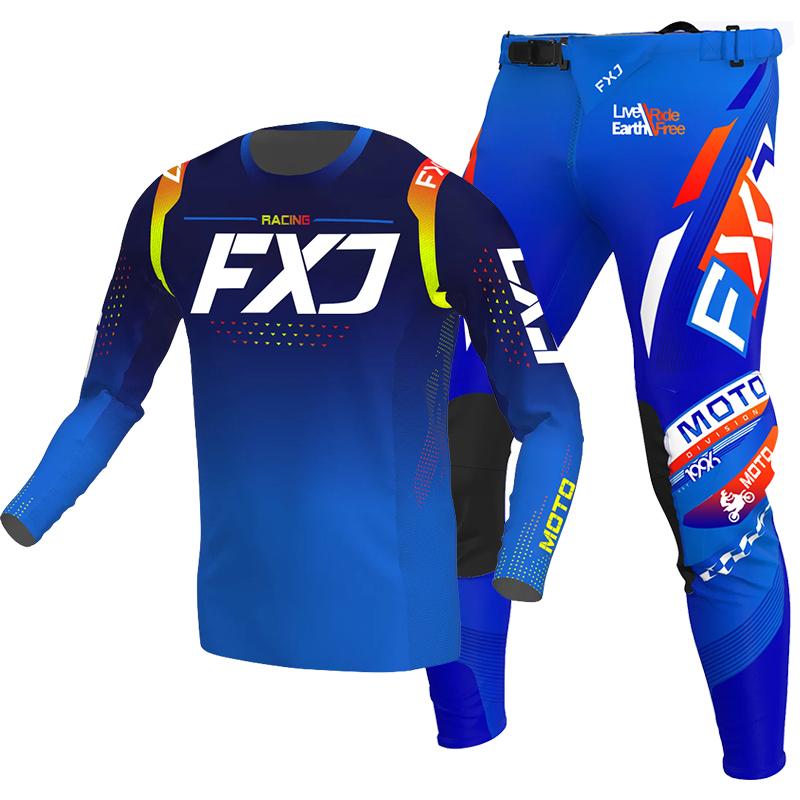 NEW 2026 FXJ Pink Enduro Motocross Gear Set Mx Jersey Pants Green Motorbike Clothing Mtb Carracing Suit Off Road Equipment