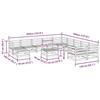 VidaXL Garden Lounge Set 12 Pcs Solid Pine Wood, Outdoor Sofa Set, Garden Sofa Set, Sofa 3299651
