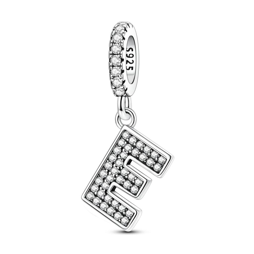 Decorative Charms Genuine Copper Heart Pendant Piece Letter Name Charm Decorations Bead Elements Suitable For Authentic Bracelet Style For Women