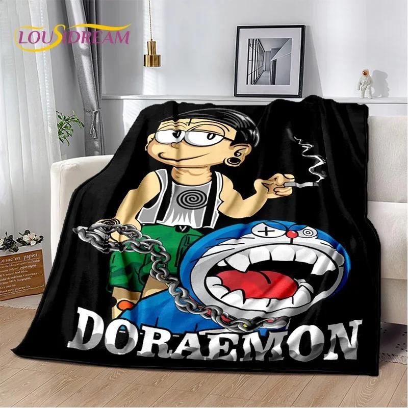 3D Cartoon Dream D-Doraemon Anime Soft Flannel Blanket for Bed Bedroom Sofa Picnic,Throw Blanket for Cover Outdoors Leisure Gift