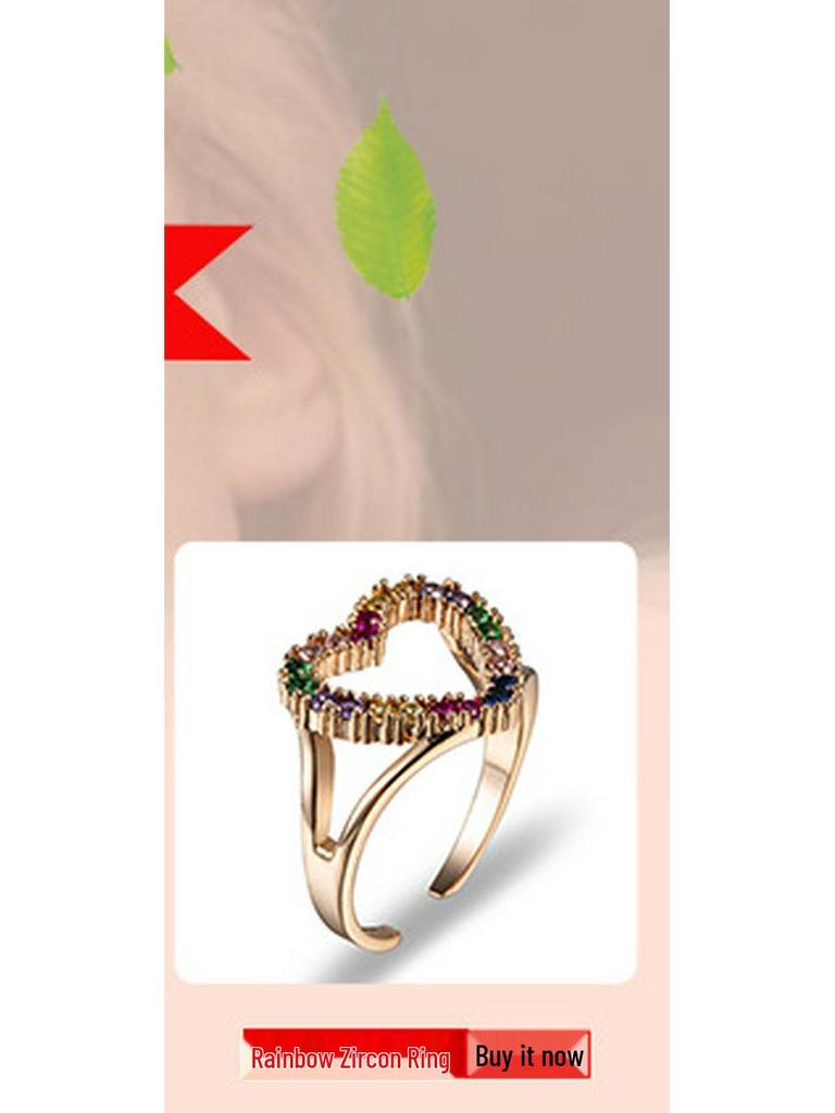 Ensemble de Bagues Diamant Zircon Rose - Accessoires de Bijoux Créatifs