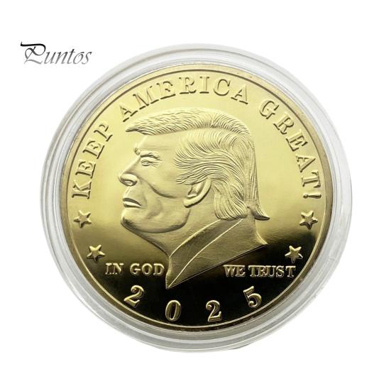 

Президентська сувенірна монета Trump Coin Metal Keepsake Token Keep America Великий колекційний подарунок для прихильників MAGA/KAG 1pc золотистий