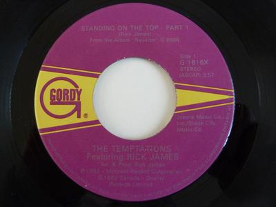 7inch Record TEMPTATIONS, RICK JAMES - Standing On The Top G1616SX Gordy 1982 Canada Soul/Funk Used