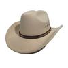 European And American Classic Western Cowboy Hat Woolen Big Brim Men'S And Women'S Knight Hat Outdoor Hat Sunshade Sunscreen Top Hat