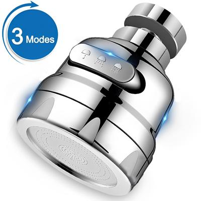 360 Grad schwenkbarer Küchenarmatur-Belüfter, einstellbarer Dual-Mode-Sprüher, Filter, Diffusor, Wasserspardüse, Bad-Hahn-Anschluss