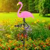 Solor Power Lawn Lamp Pink Bird Flamingo Yard Lighting LED Outdoor Lawn Light 600mAh IP55 Waterproof for Pathway Patio Courtyard