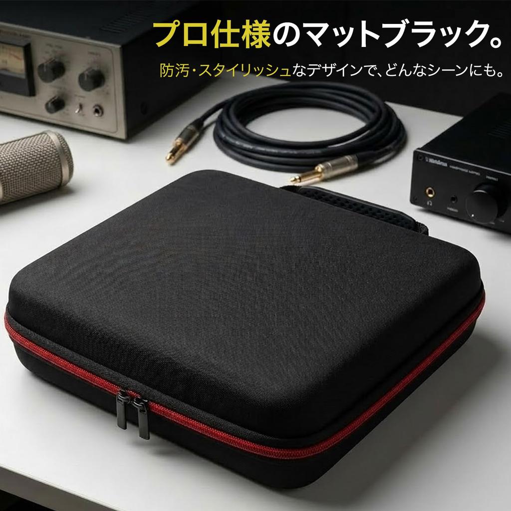 Microphone Case, Microphone Bag, Storage, Portable, Vibration-Resistant, Protective, Shock-Absorbing, Holds 4 Microphones, Handle, Mesh Pocket,