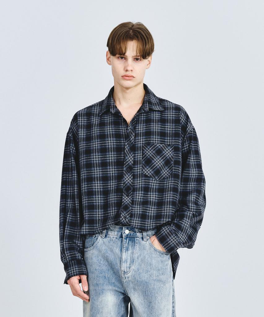 Dibsenseu Oversized Flannel Check Shirt S101 [3 Colors]